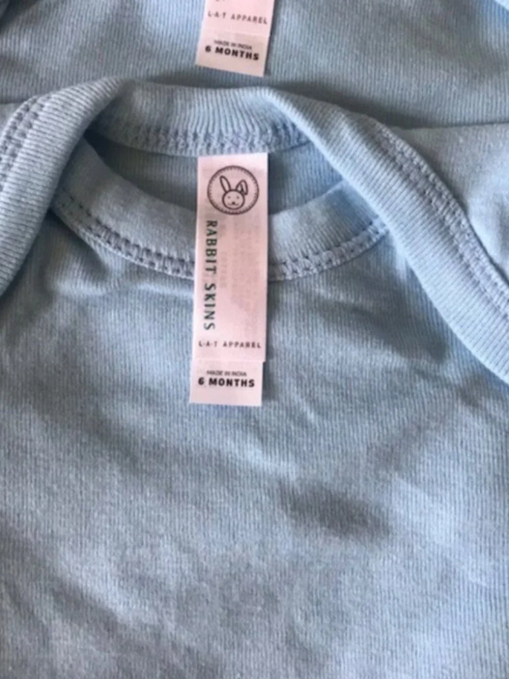 5 Rabbit Skins Infant Baby Boy Blue Onesie Bodysuit Size. 6 mos New withOut Tag